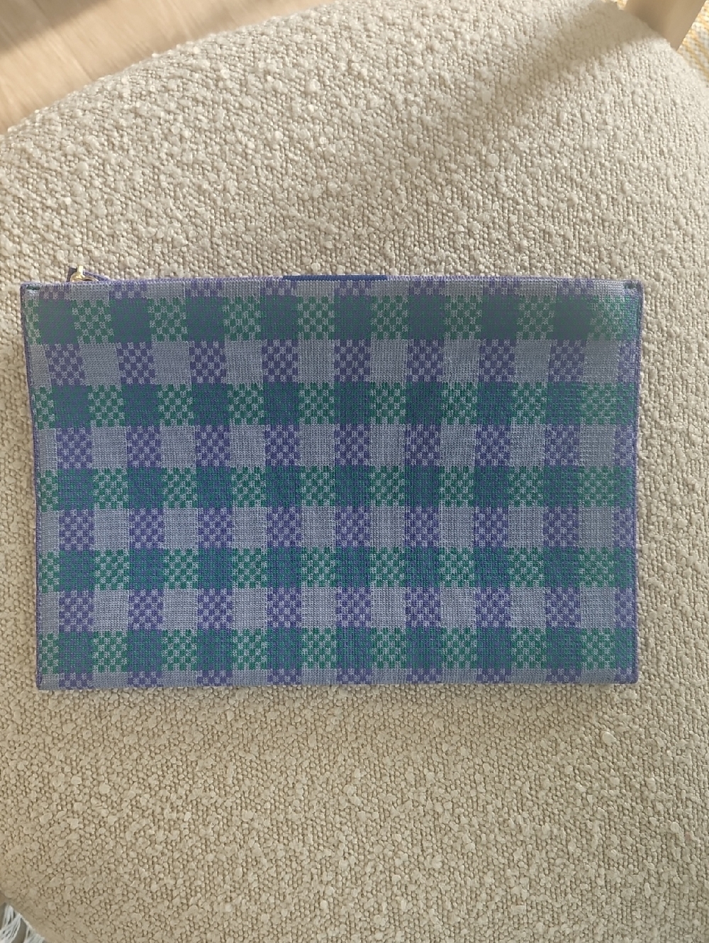 Blueberry Gingham Wristlet Clutch - Picture 5 of 5